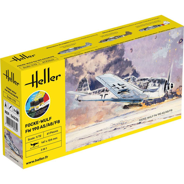 1/72 Starter Kit Focke-Wulf Fw 190 A5/A8/F8 Includes: Cement Brush and Main Paints