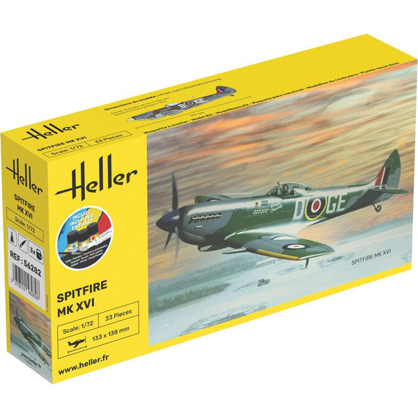 1/72 Starter Kit Spitfire MK XVI E Includes: Cement Brush and Main Paints