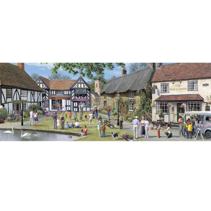 748pc Village Pubs Summer Panoramic Jigsaw Puzzle