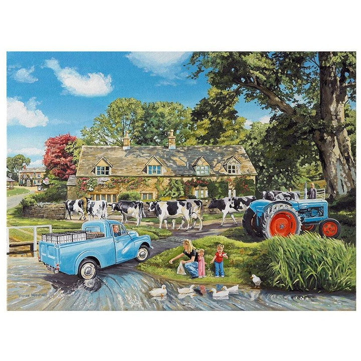 image2_1000pc Village Kids Crossing The Ford Puzzle