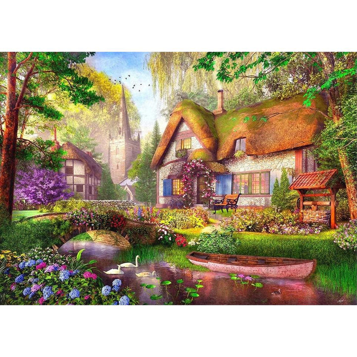 image2_1000pc Cottage Charmers 2 Woodland Cottage Puzzle
