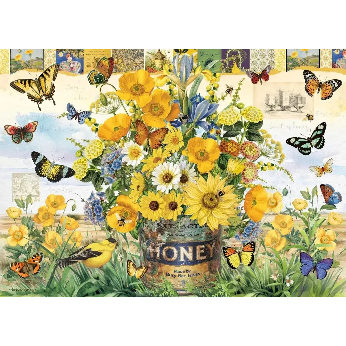1000pc Blossom Bliss Honey Bee Floral Puzzle