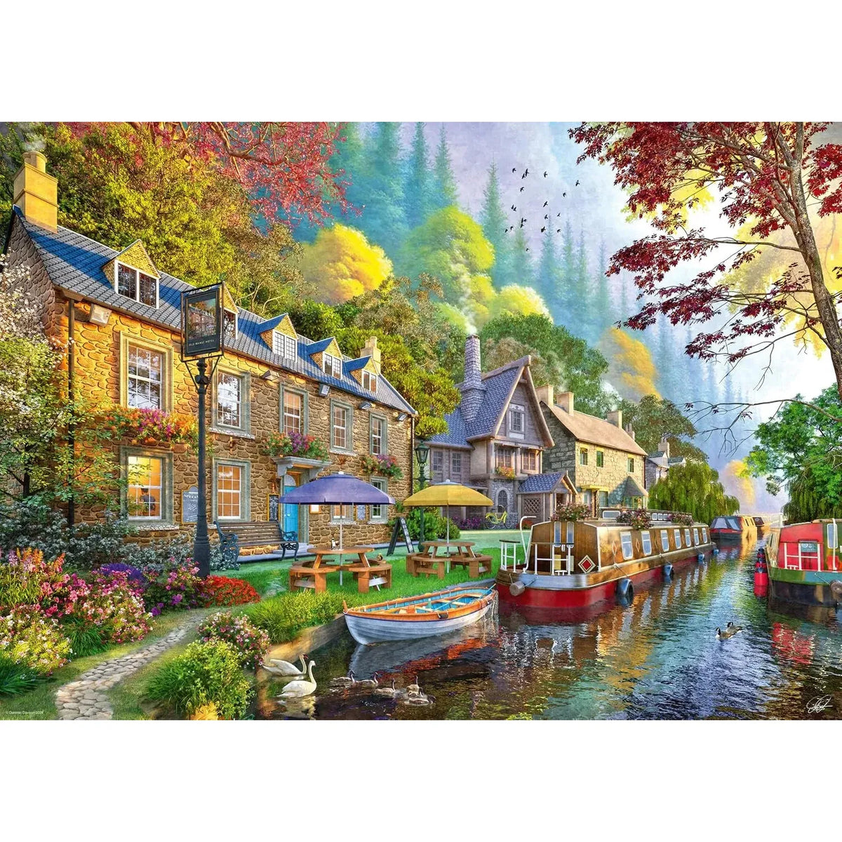 1000pc Cobblestone Corner S3 Narrow Boat Puzzle