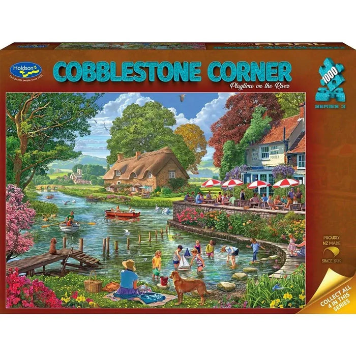 1000pc Cobblestone Corner S3 Playtime on the River Puzzle