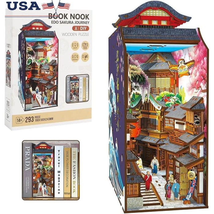 DIY Book Nook Edo Sakura Journey (LED)
