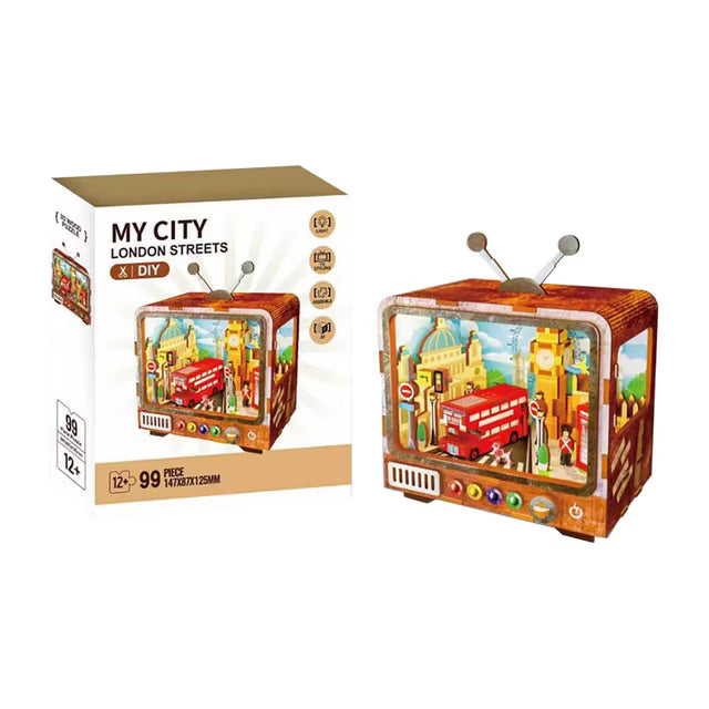 3D Wooden Puzzle My City London Streets TV (LED)