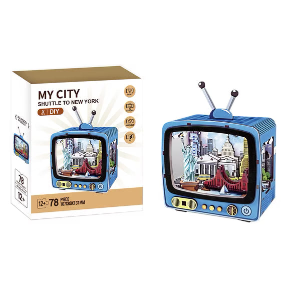 3D Wooden Puzzle My City Shuttle to New York TV (LED)