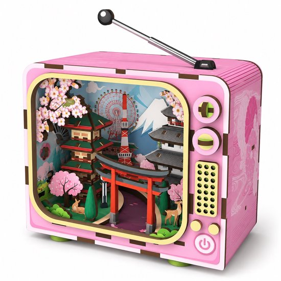 3D Wooden Puzzle My City Under Mount Fuji TV (LED)