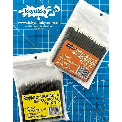 Disposable Brushes Thin Tip 50pk