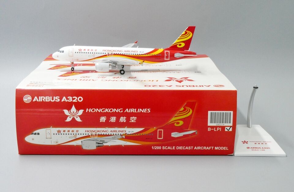 1/200 Hong Kong Airlines Airbus A320 Reg: B-LPI with Stand