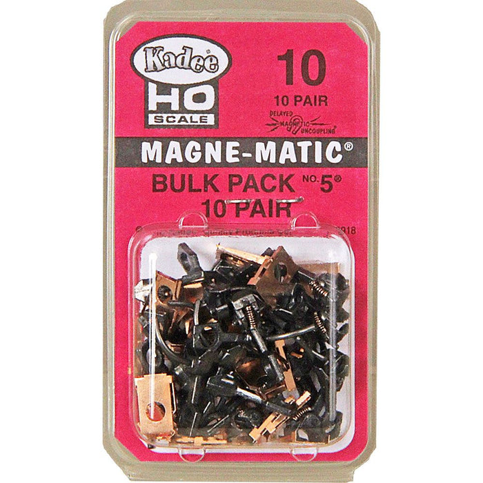 HO Kadee #10 Bulk Pack 10 Pair #5 Metal Couplers Medium Centerset Shank