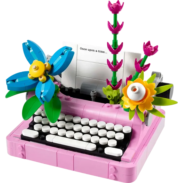 Typewriter with Flowers
