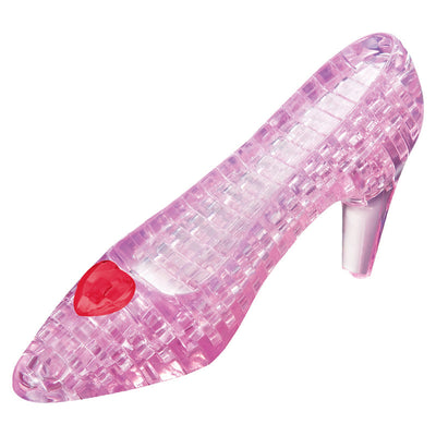 3D Pink Glass Shoe Crystal Puzzle