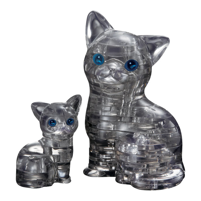 3D Black Cat & Kitten Crystal Puzzle