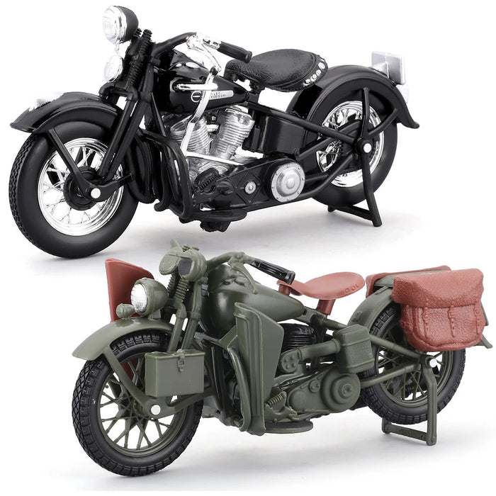 1/18 Harley Davidson Motorcycle Duos -Two pack Paired by Decade - 1940's