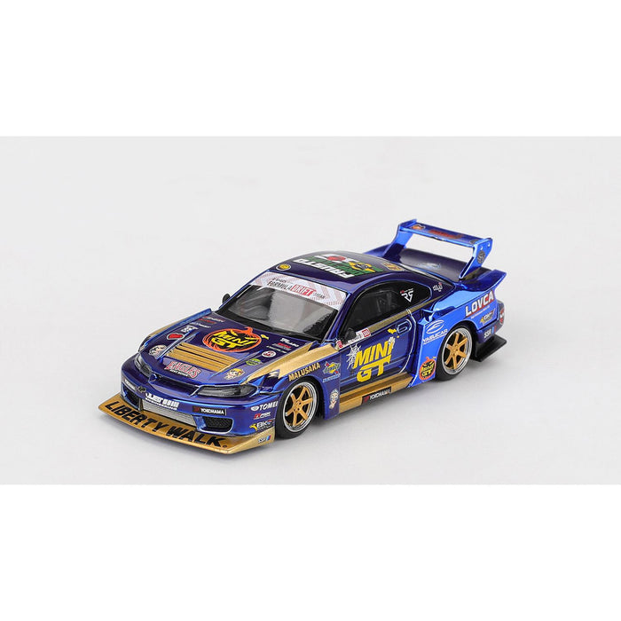 1/64 Nissan LB-Super Silhouette S15 Silvia #555 Team Mini GT Liberty Walk 2025 Formula Drift Halloween Special