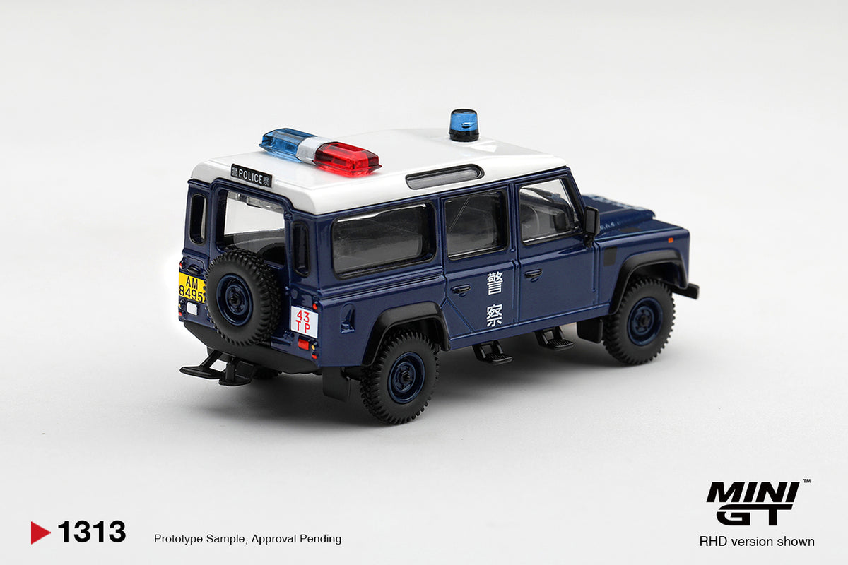 1/64 Land Rover Defender 110Â  Royal HK Police Tai Po District HK Exclusive Blister Packaging