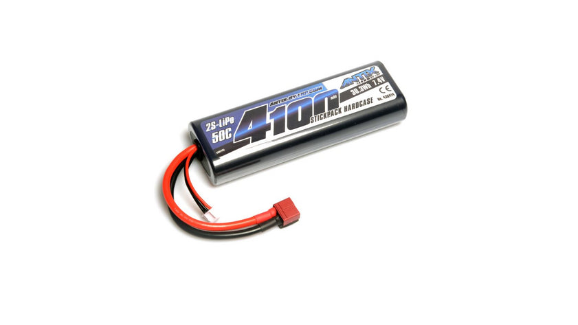 ANTIX 4100mAh 7.4V 50C LiPo Battery Car Stickpack Hardcase TPlug