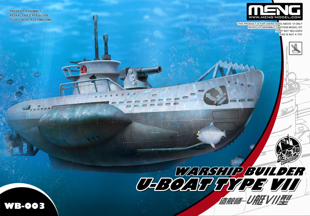 Warship Builder – U-Boat Type VII (Cartoon Model) Plastic Model Kit_6