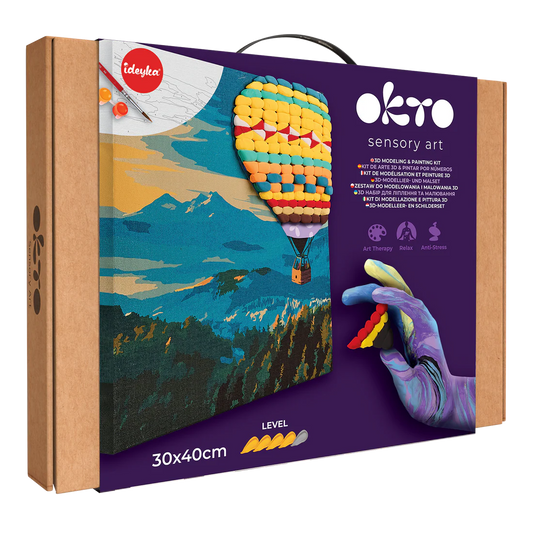 3D Modeling+Painting Kit 30x40cm - Hot Air Balloon Flight