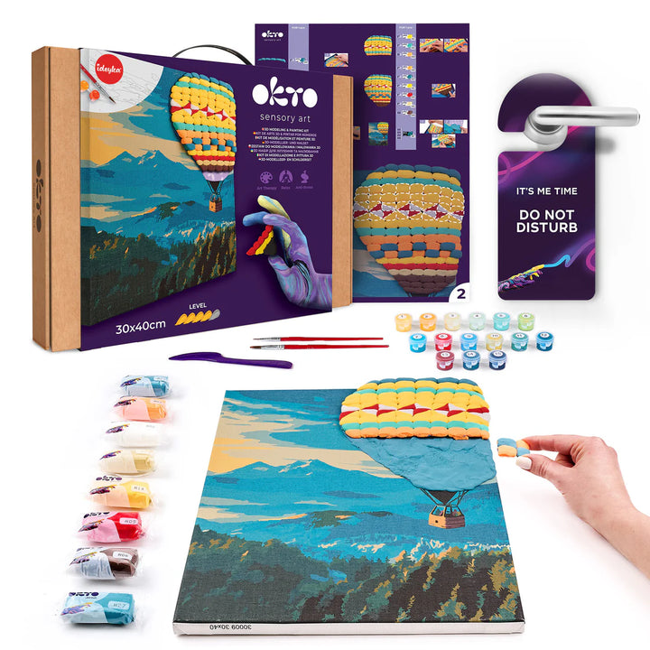 3D Modeling+Painting Kit 30x40cm - Hot Air Balloon Flight