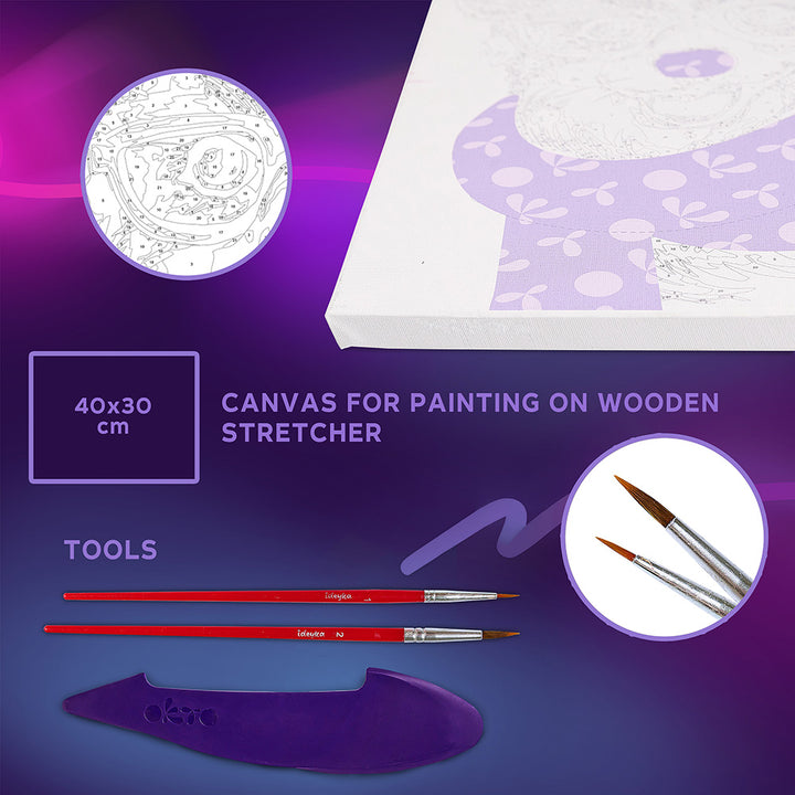 image4_3D Modeling+Painting Kit 30x40cm - Fashion Corgi