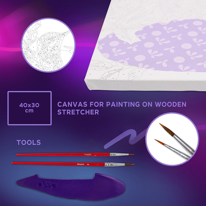 image5_3D Modeling+Painting Kit 30x40cm - Hummingbirds in Love