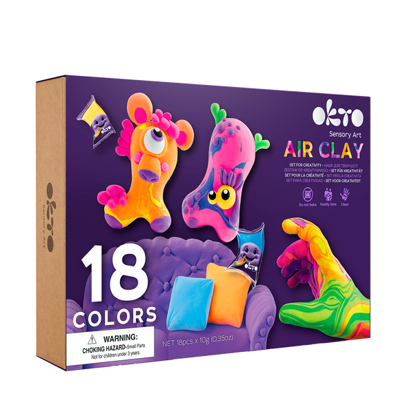 Sensory Art: 18 Colors Air Clay Creativity Set
