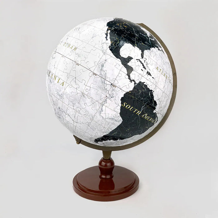 9in Globe Marble Earth C Stand
