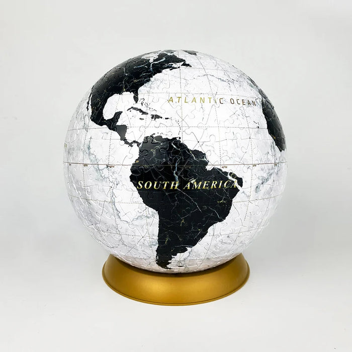 9in Globe Marble Earth with Base