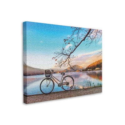 300pc Bicycle By The Serene Lake Puzzle