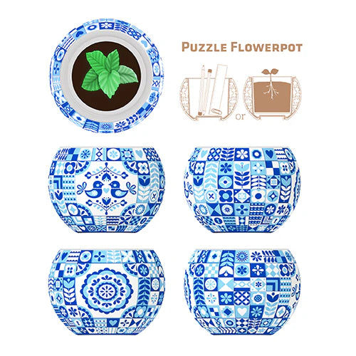 Flowerpot Danish Folklore Style Puzzle
