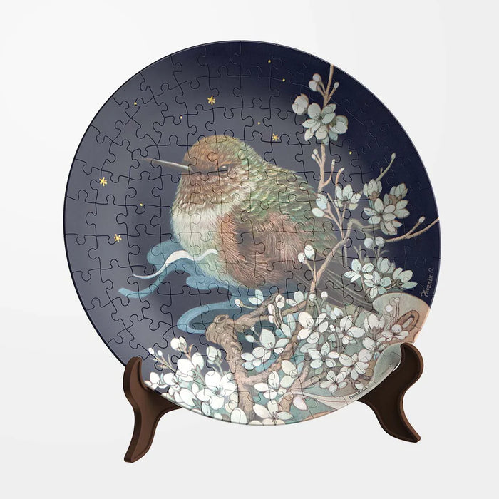3D Plate Phoenix Chan Bird on Plum Branch Puzzle