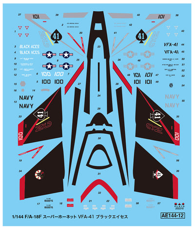 1/144 U.S. Navy Carrier-Based Fighter F/A-18F Super Hornet VFA-41 "Black Aces"