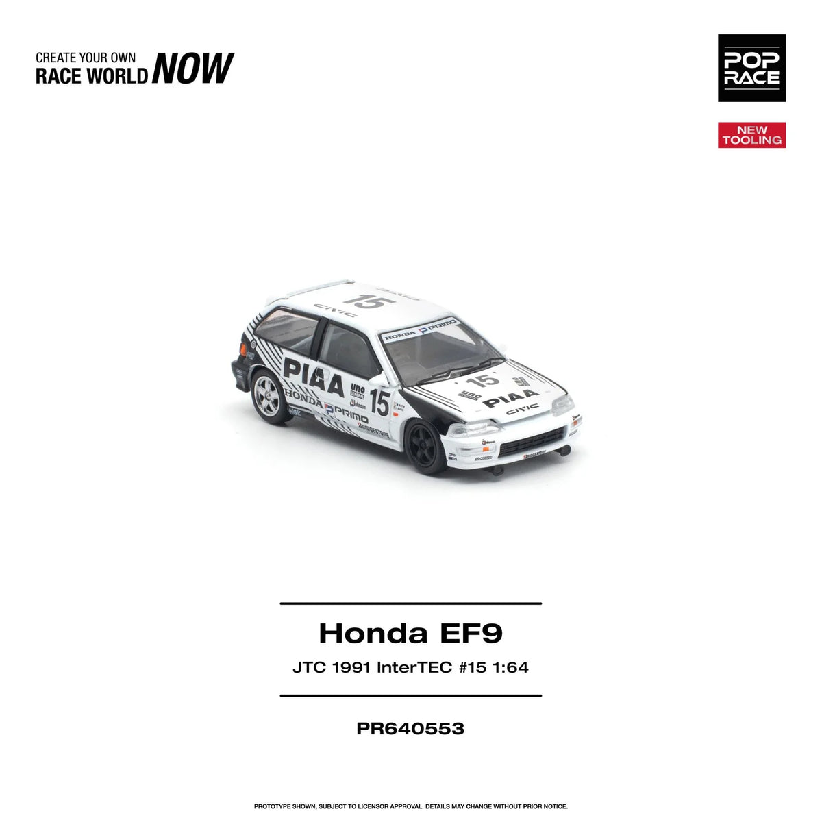 1/64 Honda Civic EF9 #15 JTC 1991 Intertec