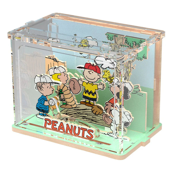 Puremind Peanuts: Snoopy Baseball Time DIY Mini Scene