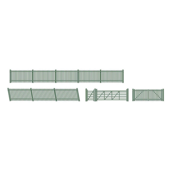 OO Ratio Picket Fencing Green (Including Gates & Ramps)