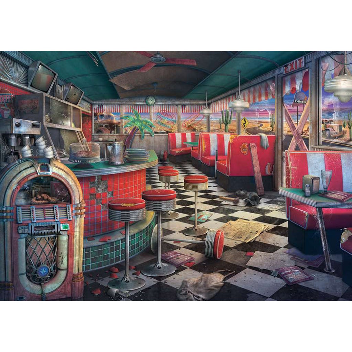 1000pc Abandoned: Decaying Diner Puzzle