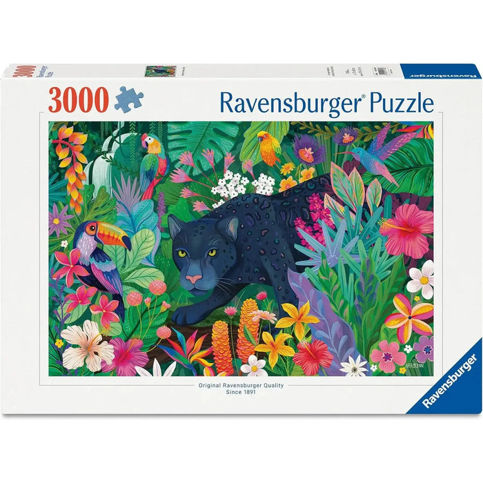3000pc Panther in the Blooming Jungle Puzzle