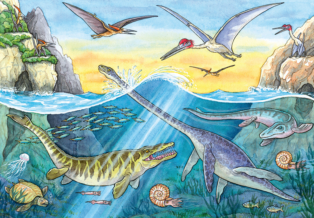 2x24pc Dinosaurs of land and sea