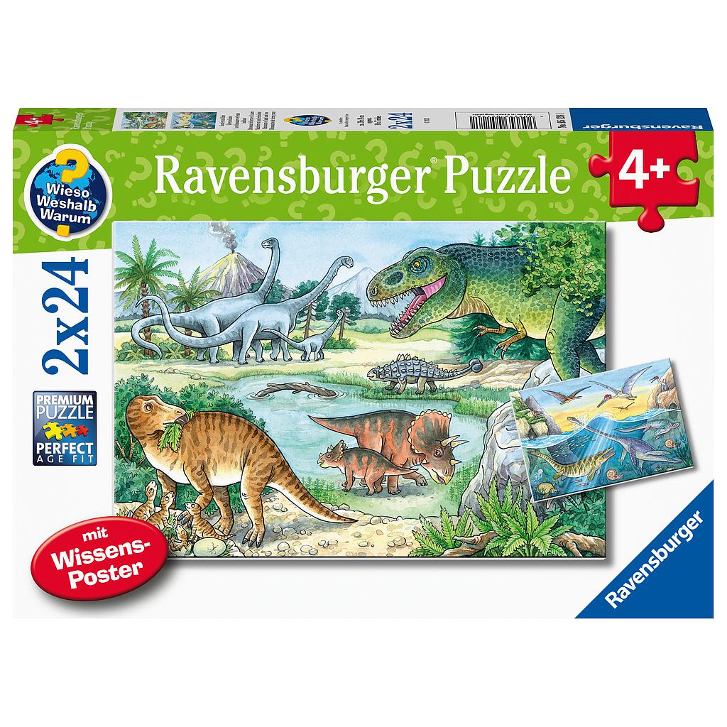 2x24pc Dinosaurs of land and sea