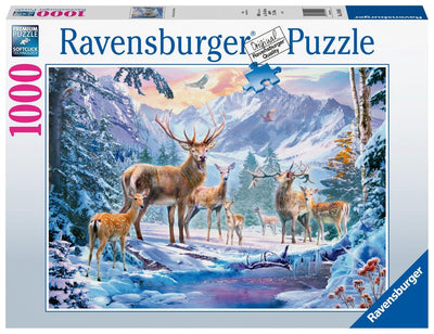 1000pc Deer and Stags in Winter Puzzle