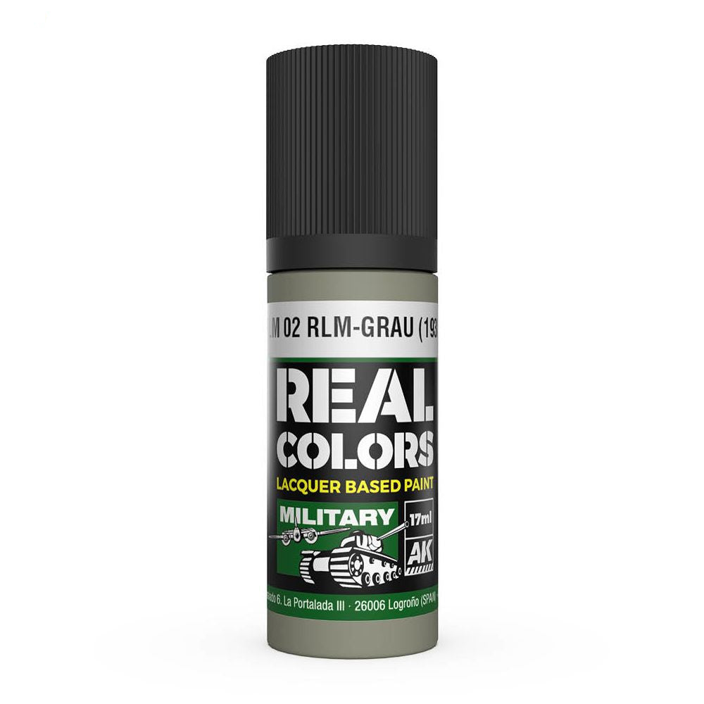 Real Colours - RLM 02 RLM-Grau (1938) 17ml | Hobbyco - Est.1935