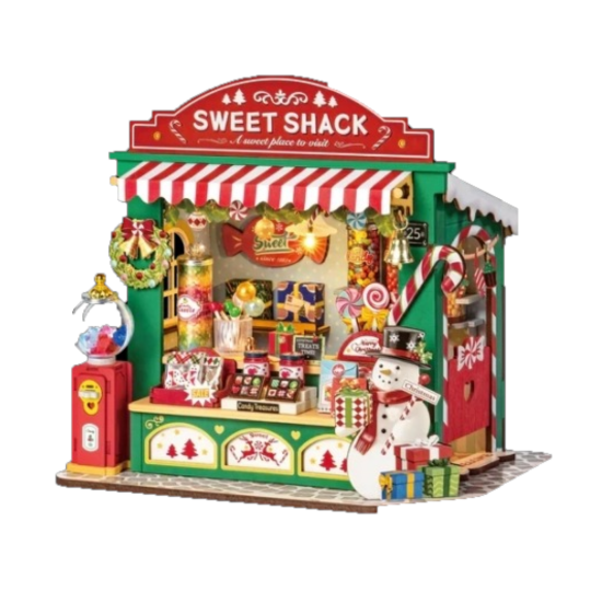 image1_DIY Mini House Christmas Candy Stand