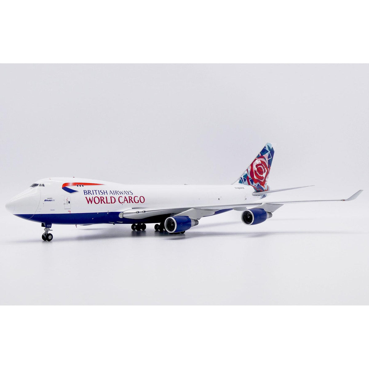 1/200 British Airways World Cargo (Atlas Air) Boeing 747-400F "Chelsea Rose" Reg: N495MC with Stand