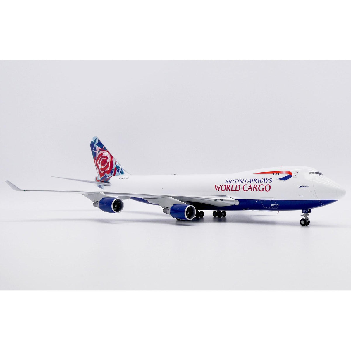 1/200 British Airways World Cargo (Atlas Air) Boeing 747-400F "Chelsea Rose" Reg: N495MC with Stand