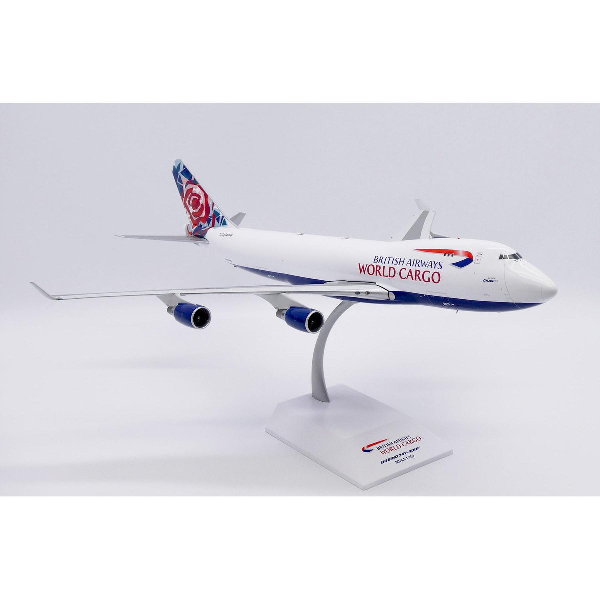 1/200 British Airways World Cargo (Atlas Air) Boeing 747-400F "Chelsea Rose" Reg: N495MC with Stand