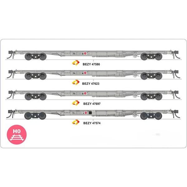 HO BEZY Container Wagons Aurizon 3pk