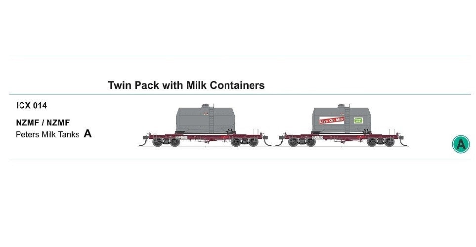 HO ICX014 Twin Pack NZMF/NZMF Peters Milk Tanks A