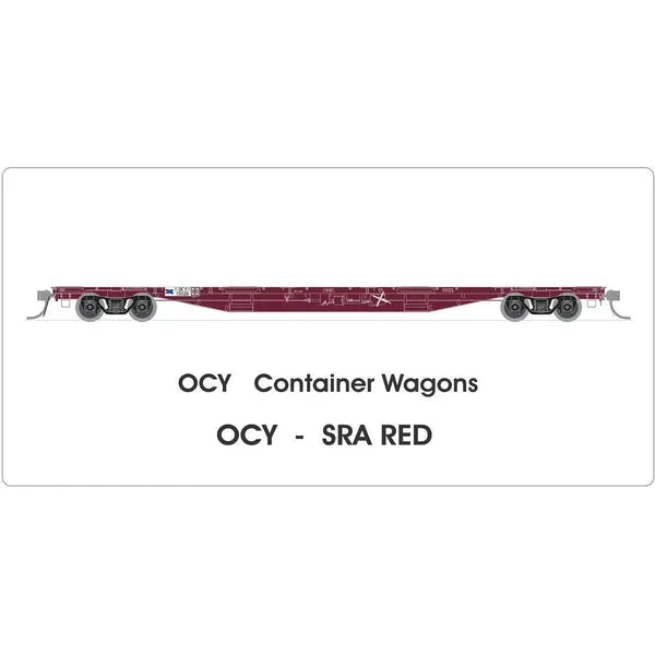 HO OCY Container Wagon SRA Red 4pk